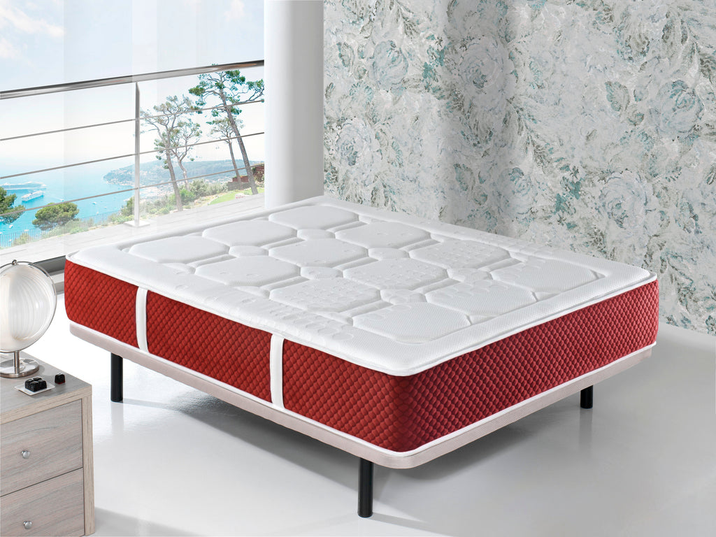 Colchón ROJO muelles ensacados 30cm Doble cara